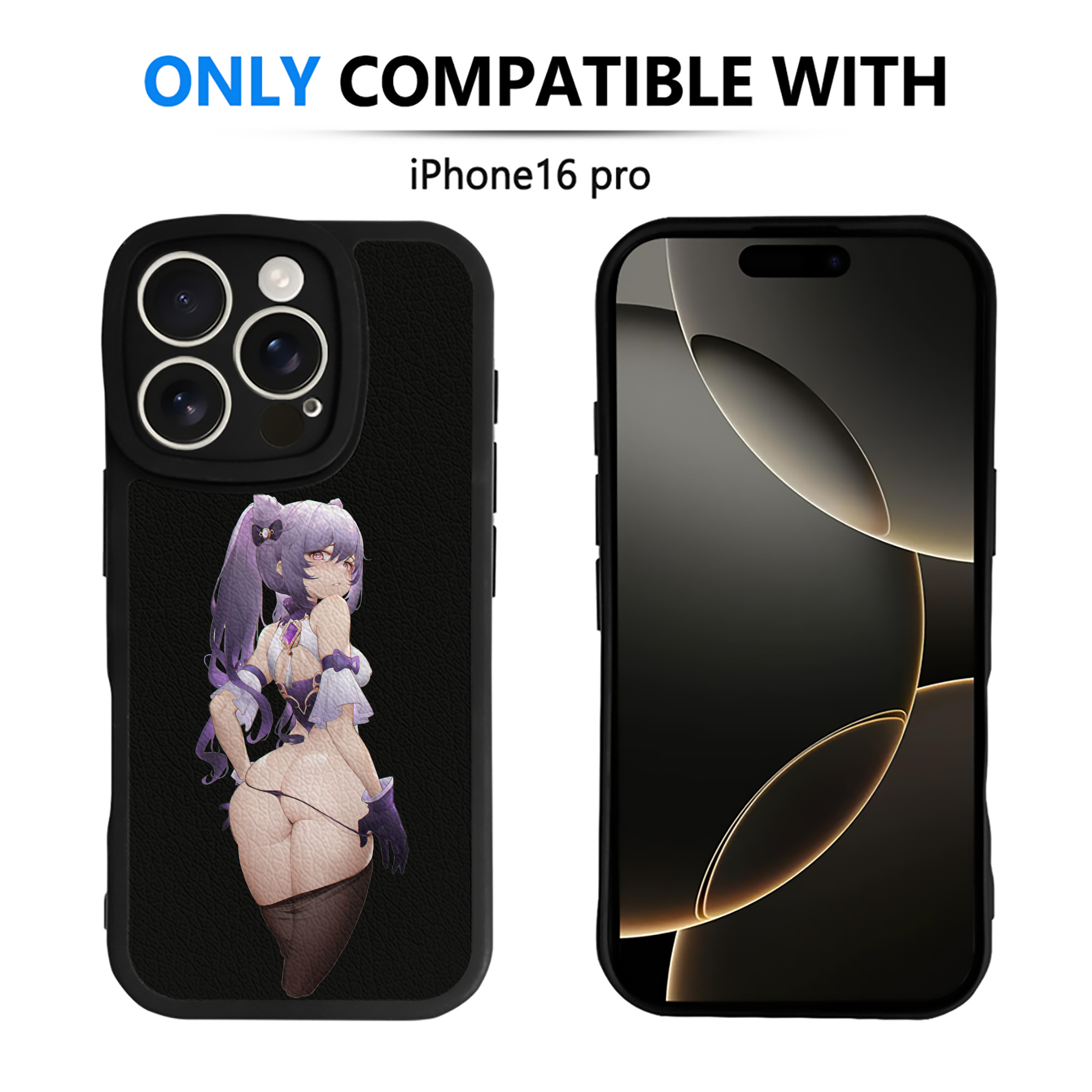 げんし神 刻晴 こくせい genshin Kokusei 【iPhone 16シリーズ対応】シリコンスマホケース（レザー調） 材質：シリコン